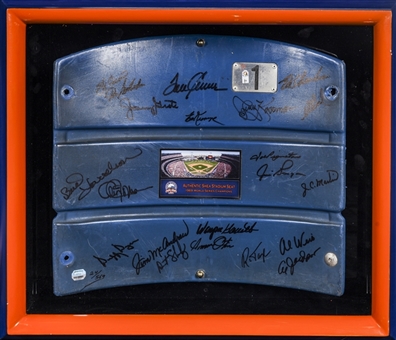 1969 New York Mets World Series Champion Team Signed Stadium Seat Back with 20 Signatures In Display (MLB Authenticated & Mounted Memories)